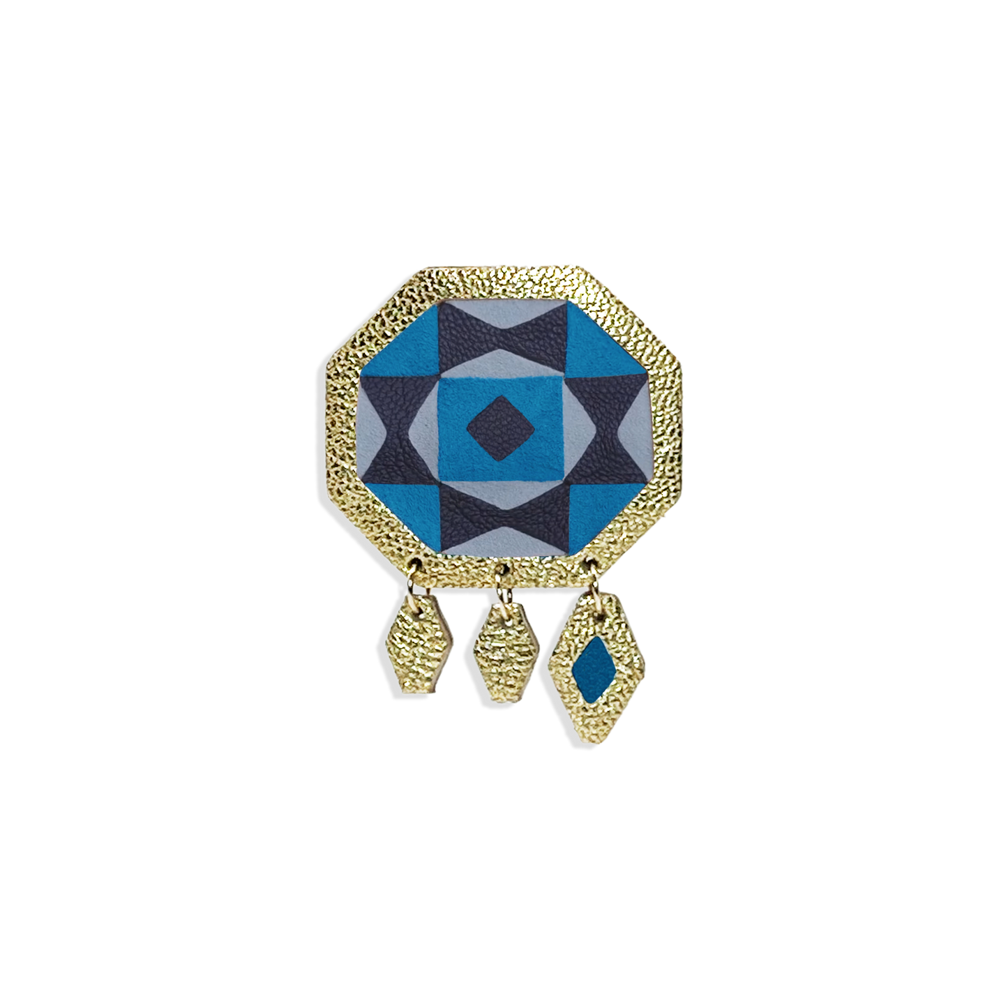 ARLEQUINE BROOCH WITH 3 POLITE POMPOMS