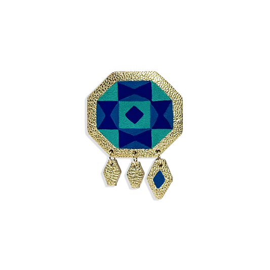 ARLEQUINE BROOCH WITH 3 POLITE POMPOMS